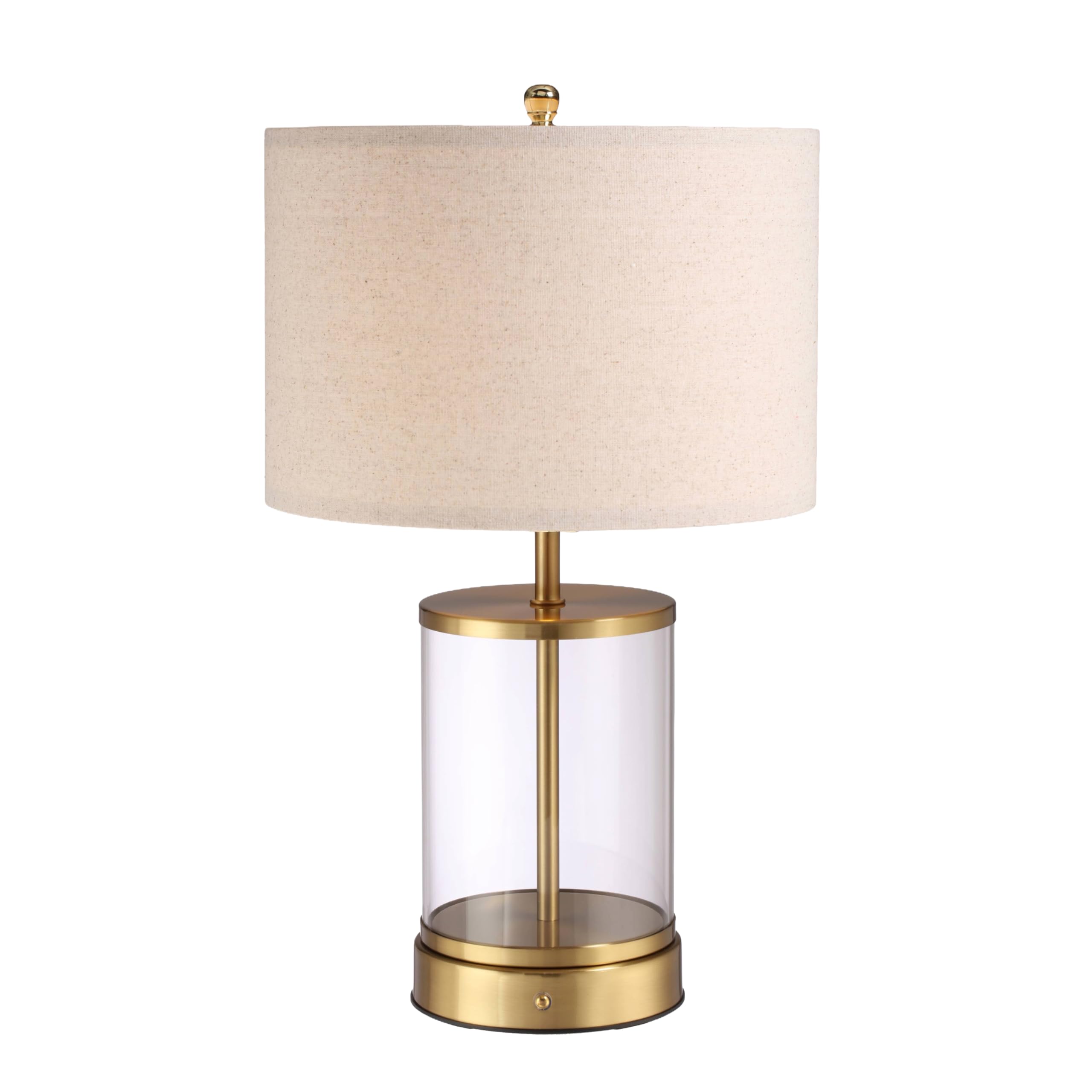 O'Bright Luma Battery Powered Table Lamp Clear Glass Bedside Lamp