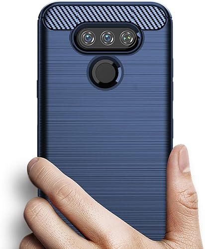 Miniatura 2 de Osophter Funda para LG Premier Pro Plus L455DL, LG Xpression Plus 3 Funda de goma TPU flexible de absorción de golpes para LG Harmony 4 (azul marino)