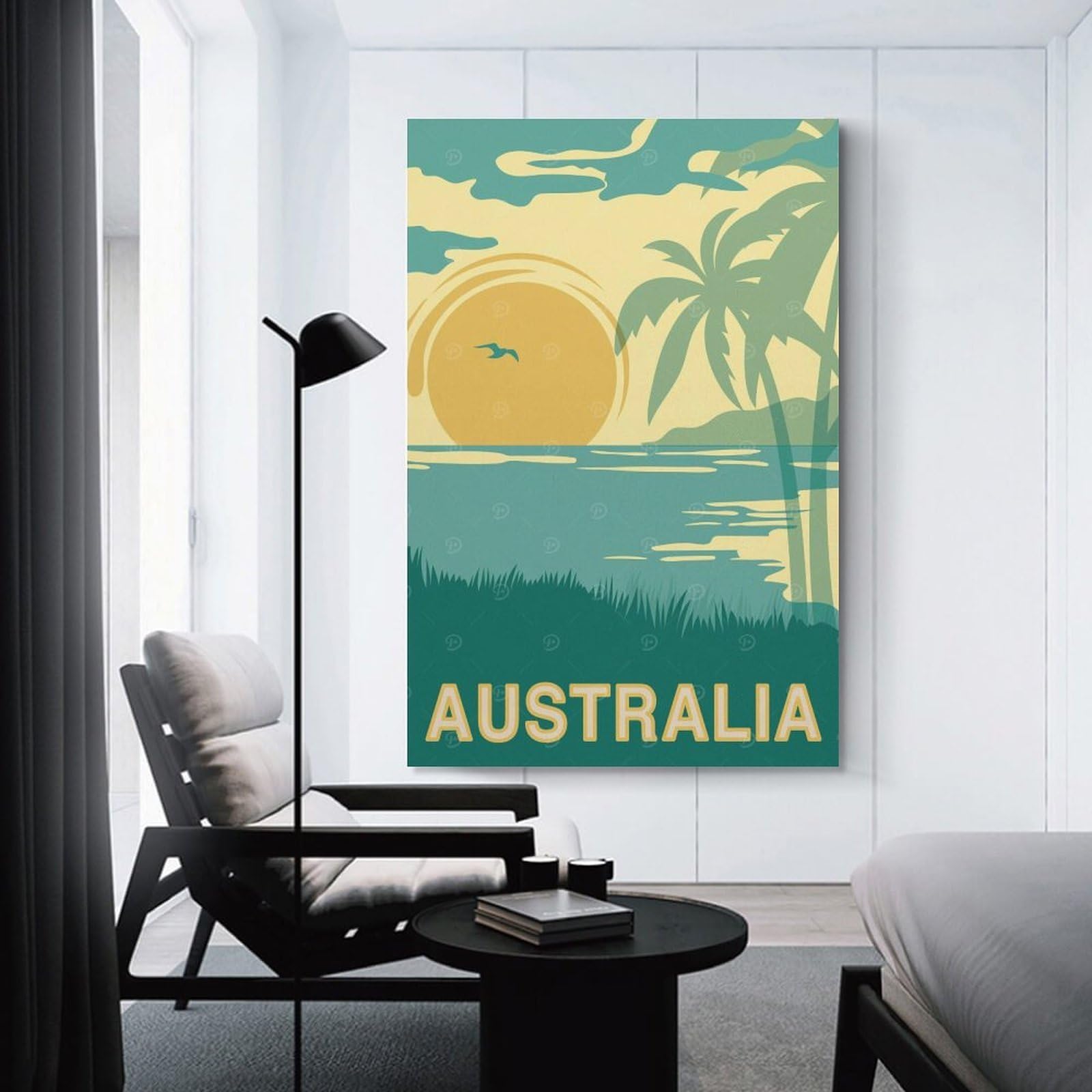 Junmoney Australia Vintage Art Wall Art Print 08x12inch(20x30cm), for Home, Office, Studio Or Guest Room, A Flexible Wall Accent for Shared Spaces