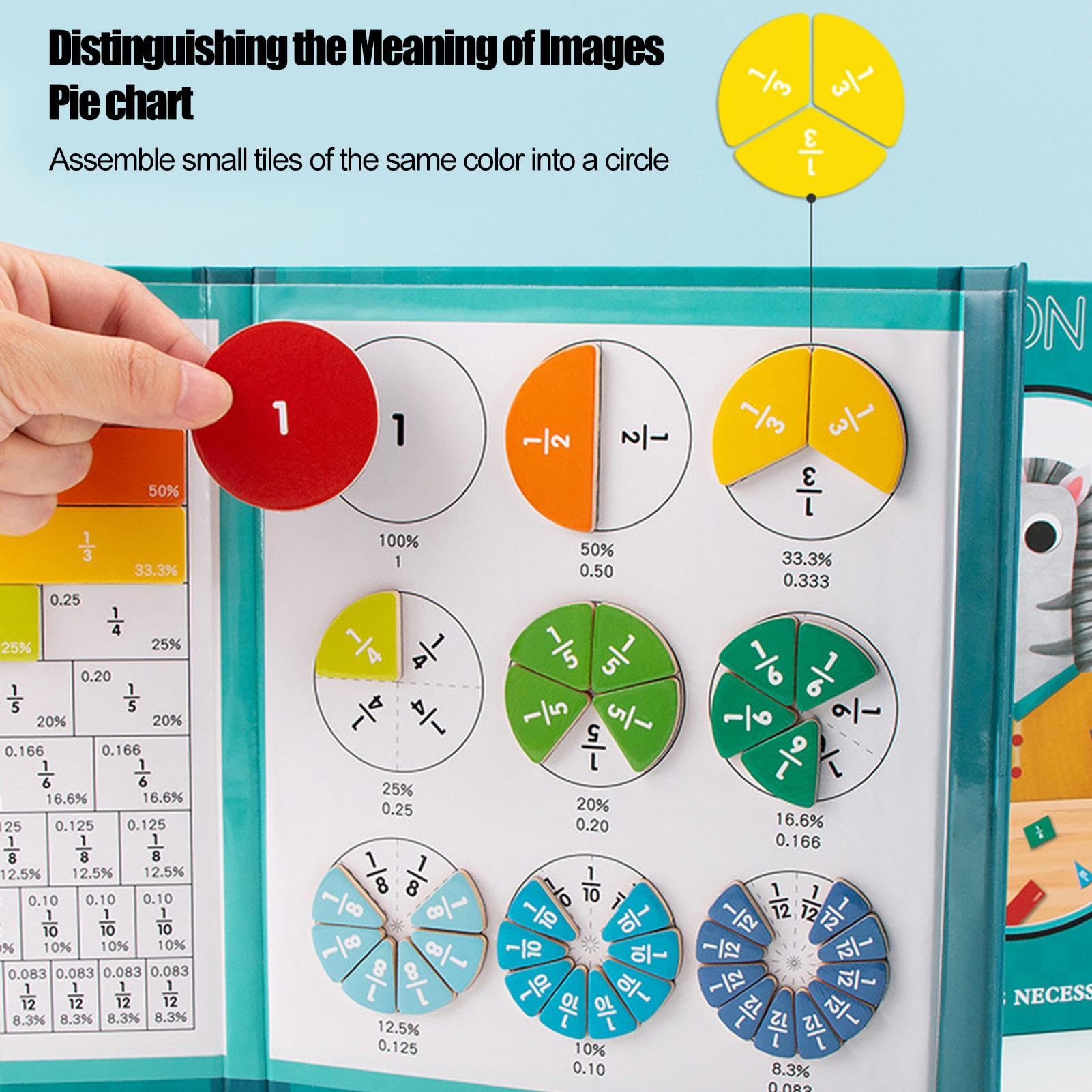 Nuyhgtr Magnetische Bruchsteine – Buntes Lernset Für Mathematik, Ideal Zum Verstehen Von Brüchen Für Kinder & Schüler