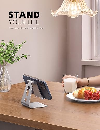 Vista 23 de Lamicall Soporte de teléfono universal ajustable., Negro