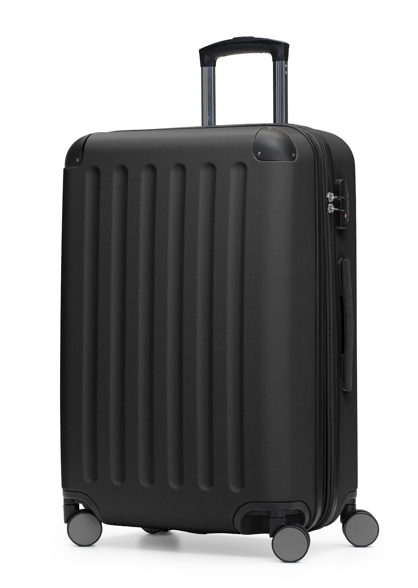 Hauptstadtkoffer Spree - Mittelgroßer Hartschalenkoffer, TSA, 4 Rollen, Koffer, Trolley, Rollkoffer, Reisekoffer, Volumenerweiterung, 65 cm, 74 Liter, Schwarz