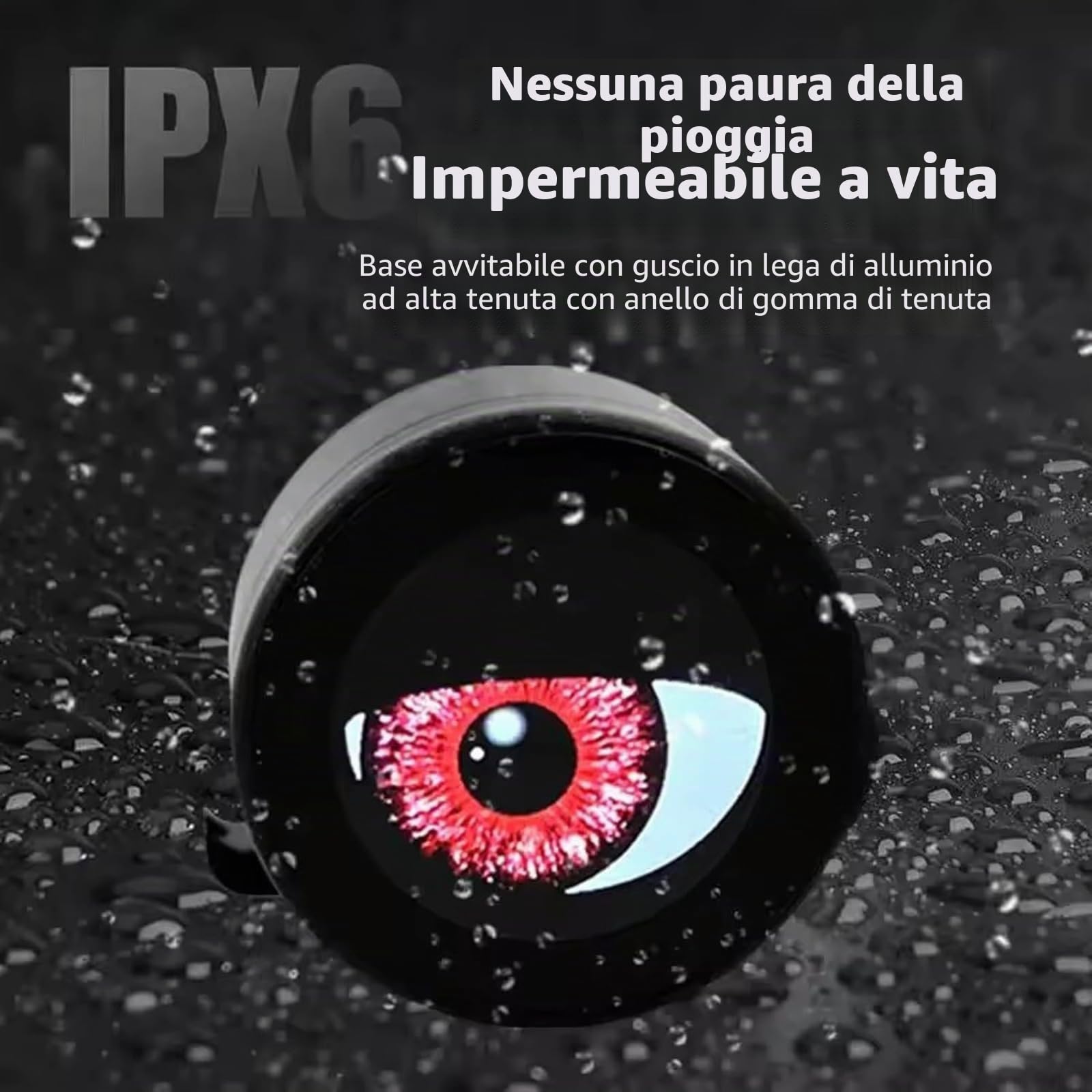 Fanale posteriore per bici Demon Eye, luci LED intelligenti Devil Eye, occhi ricaricabili fai da te programmabili tramite APP, luci per bicicletta, impermeabili intelligenti, luce di sicurezza