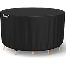 STARTWO Round Patio Furniture Covers ,Outdoor Furniture Table Covers Waterproof ,UV Resistant 110" Dia x 28" H