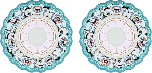 Miniatura 1 de Arly Ceramic Trivets for Hot Pots and Pans, Kitchen Accessories for Table,Heat Resistant Decor Mat,Round 7.7 Inch Set of 2 0519