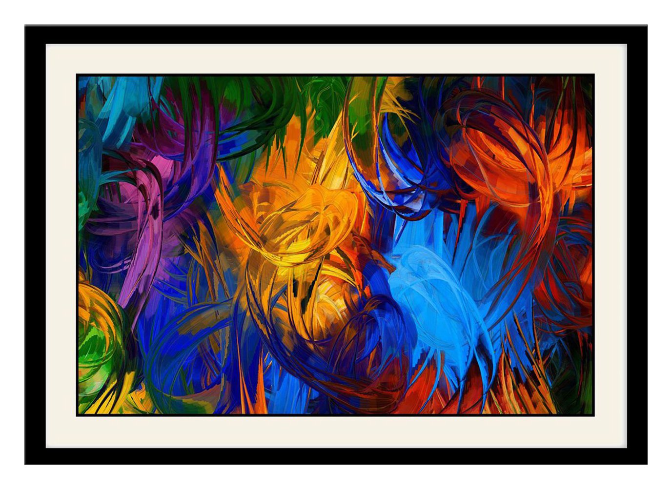 ArtStory Wooden Colorful Abstract Art Framed Wall Painting (30 cm x 20