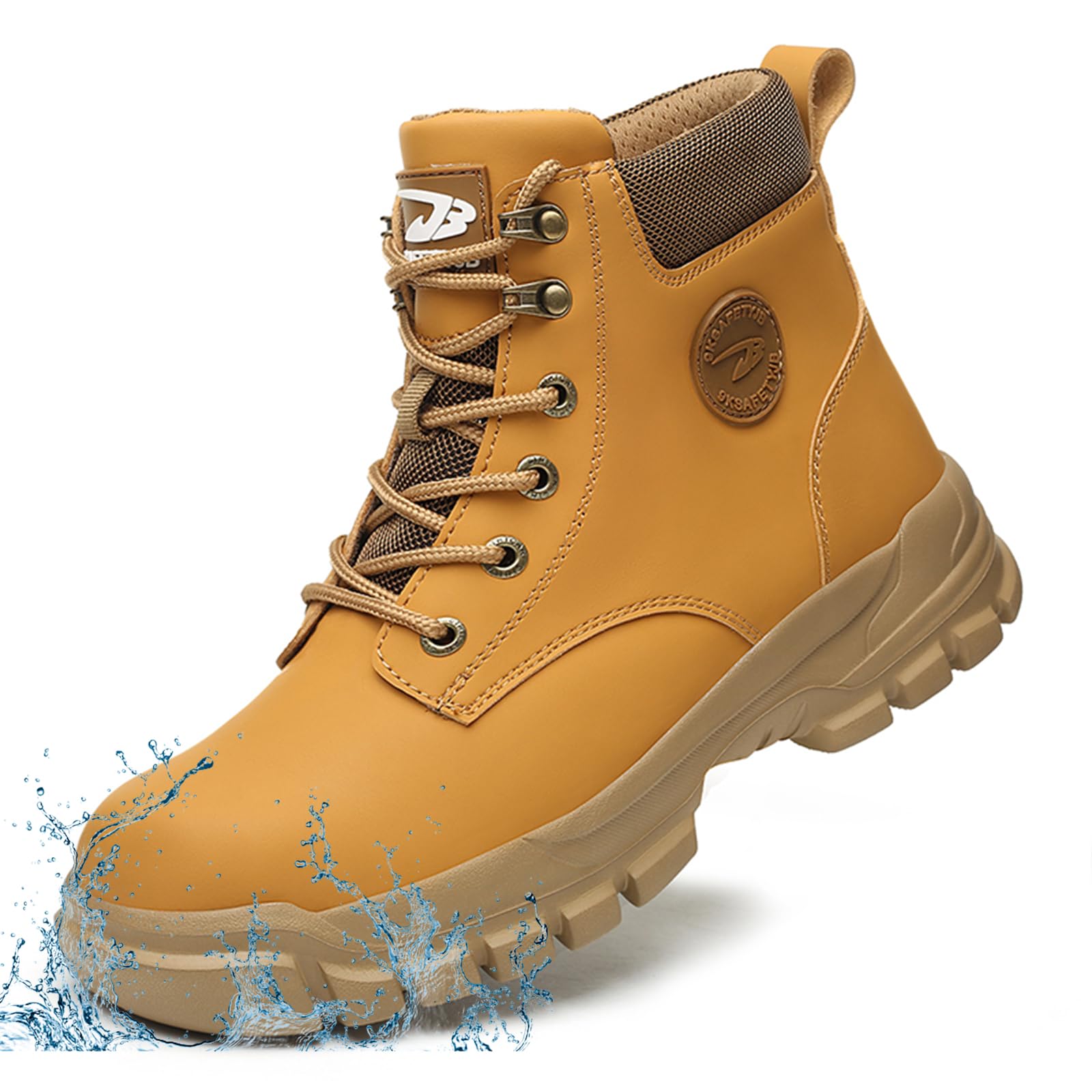 Chaussures de Sécurité Homme Femme Montante Antidérapant Chaussures de Travail Imperméables Embout en Acier