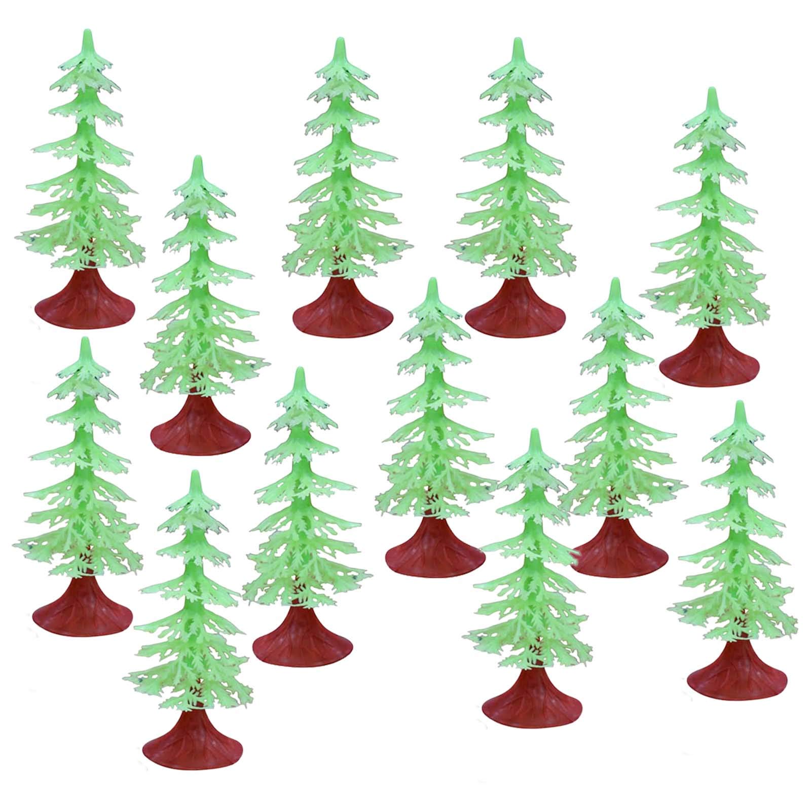 Asian Hobby Crafts Artificial Mini Tree for 3-D Models, Project Making, Hobby Crafts, Bird Houses, Toys; Qty: 12pcs; Size 4 Inches (Approx.) : Pine