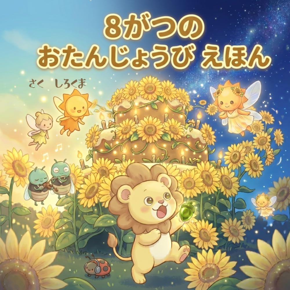 ライオンのレオと たいようのひまわり: 8がつの おたんじょうびえほん