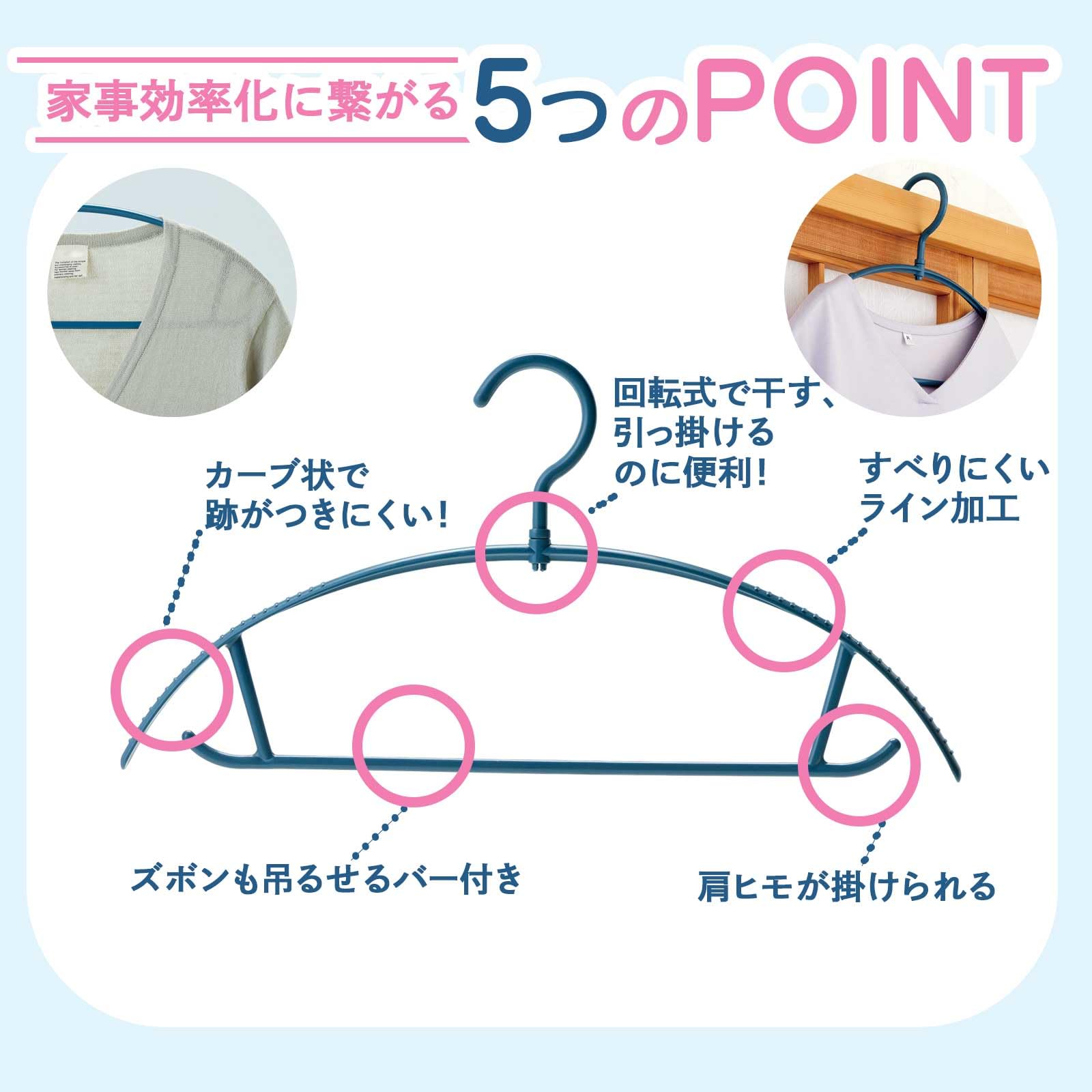Amazon｜愛着良品(Aichakuryouhin) 洗濯ハンガー 洗濯・収納これ1本