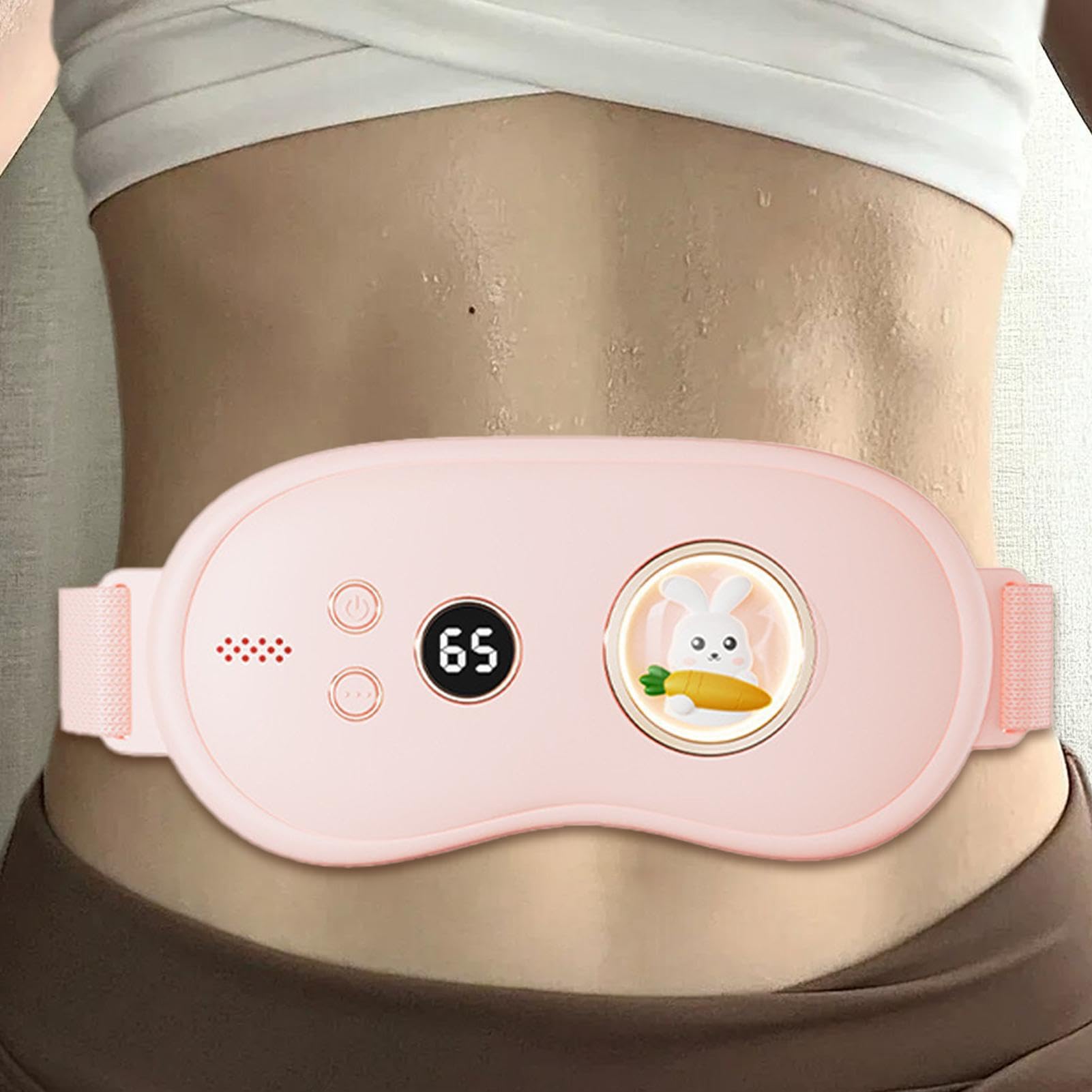 Portable Heating Pad for Period Cramps, 3 Modes Wearable Heating Pad, Cordless Heating Pad Belt, LED Display Heating Pad for Women, Heating Pad for Menstrual Cramps