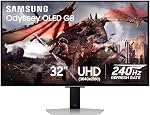SAMSUNG Moniteur de Jeu UHD OLED Odyssey G8 de 32 po 240Hz 0.03ms TrueBlack400 Gsync Freesync DP + HDMI - (LS32FG810SNXZA) [Version Canada]