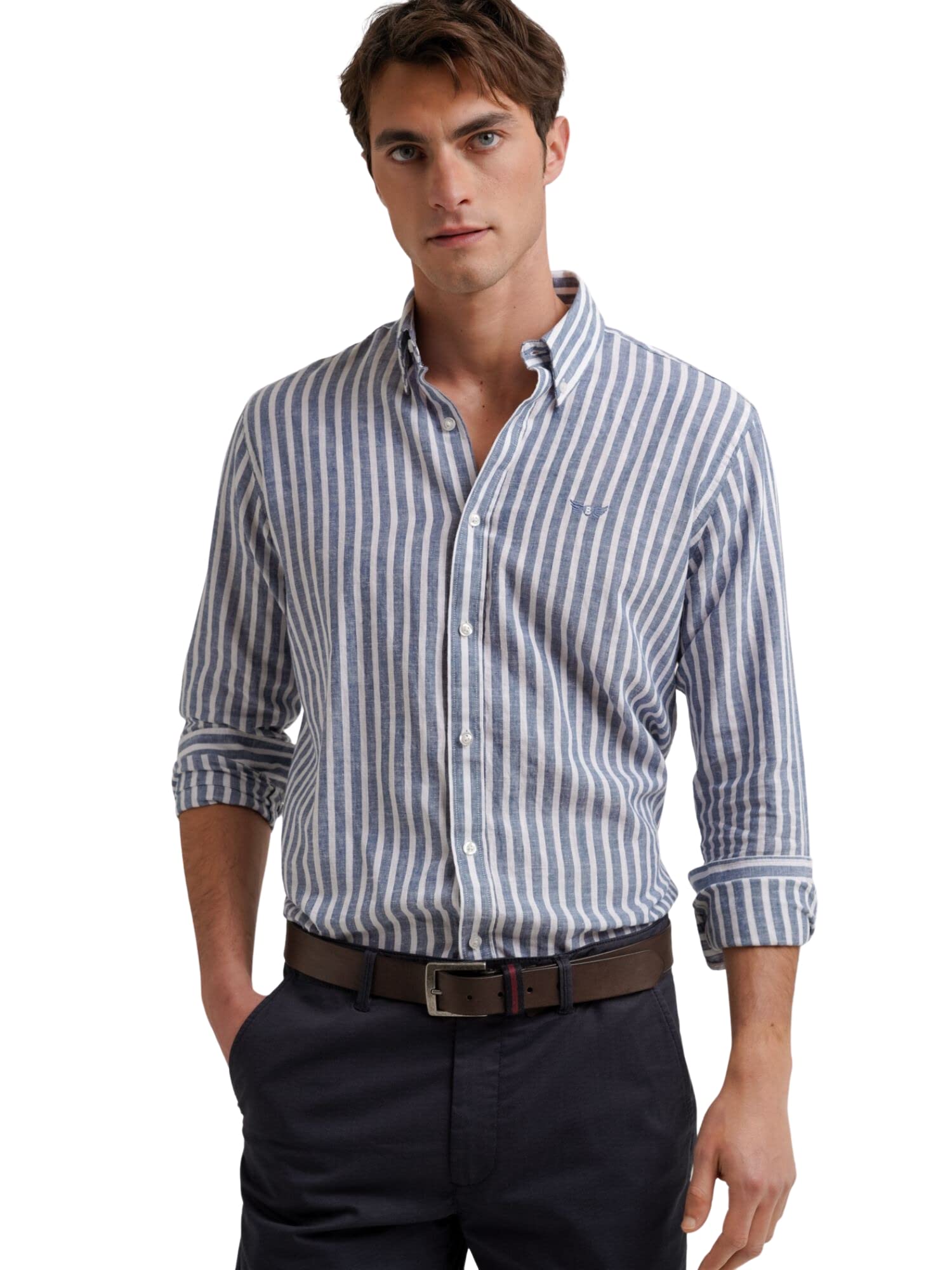 Mr. Blue Camisa Hombre Regular Fit Lino