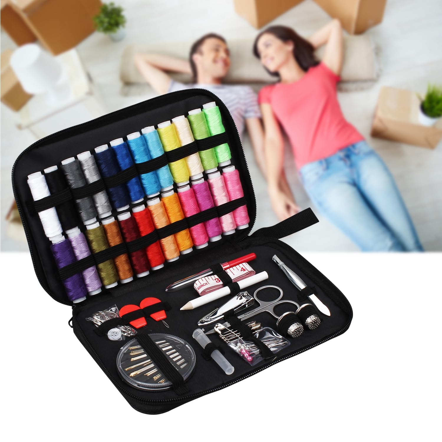 Naaiset met 130 naai-accessoires, Naaikit, Draagbaar naaigereedschap Naaiset met 130 naai-accessoires, Naaikit, Draagbaar naaigereedschap