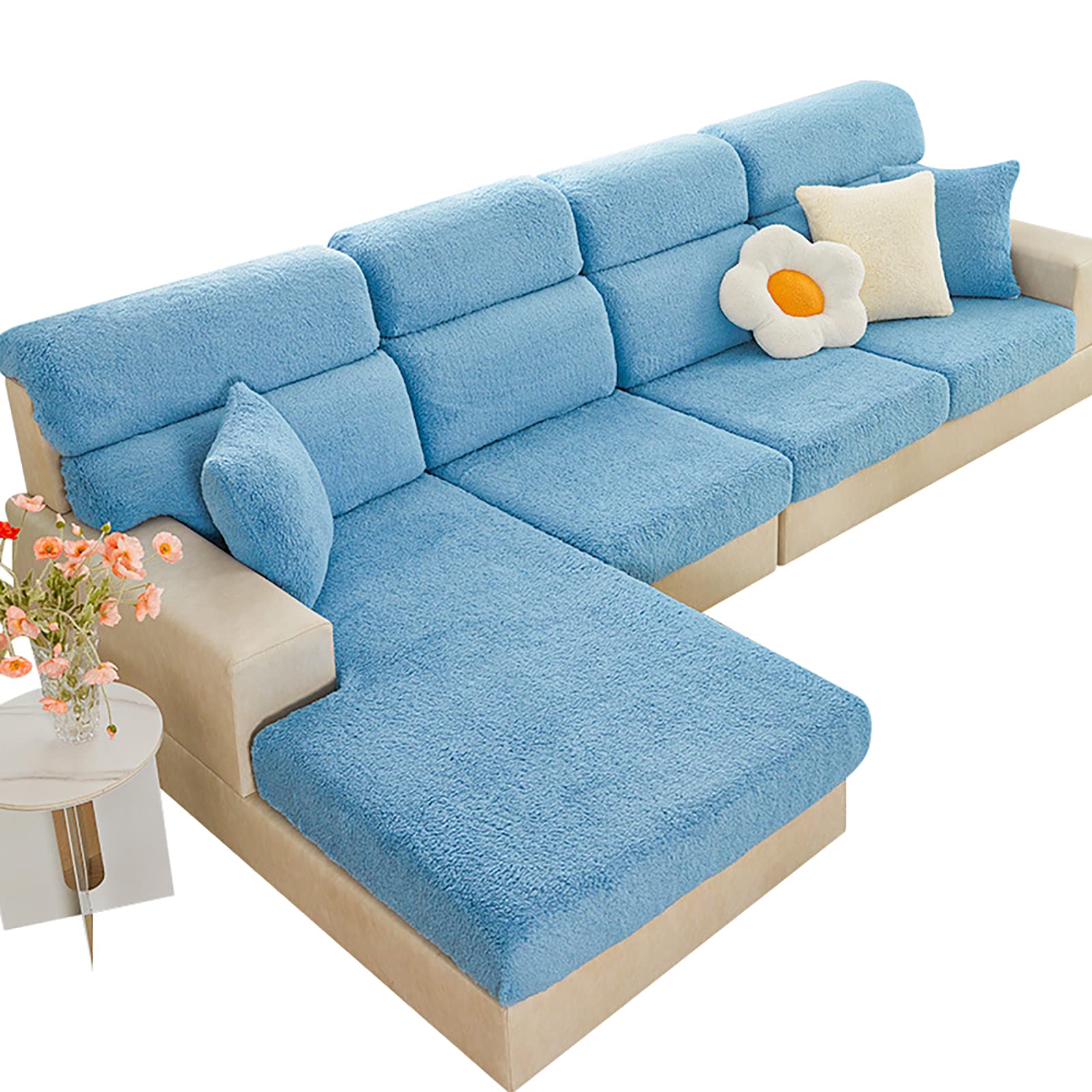 Housses de coussin de canapé de remplacement contre les taches de salon