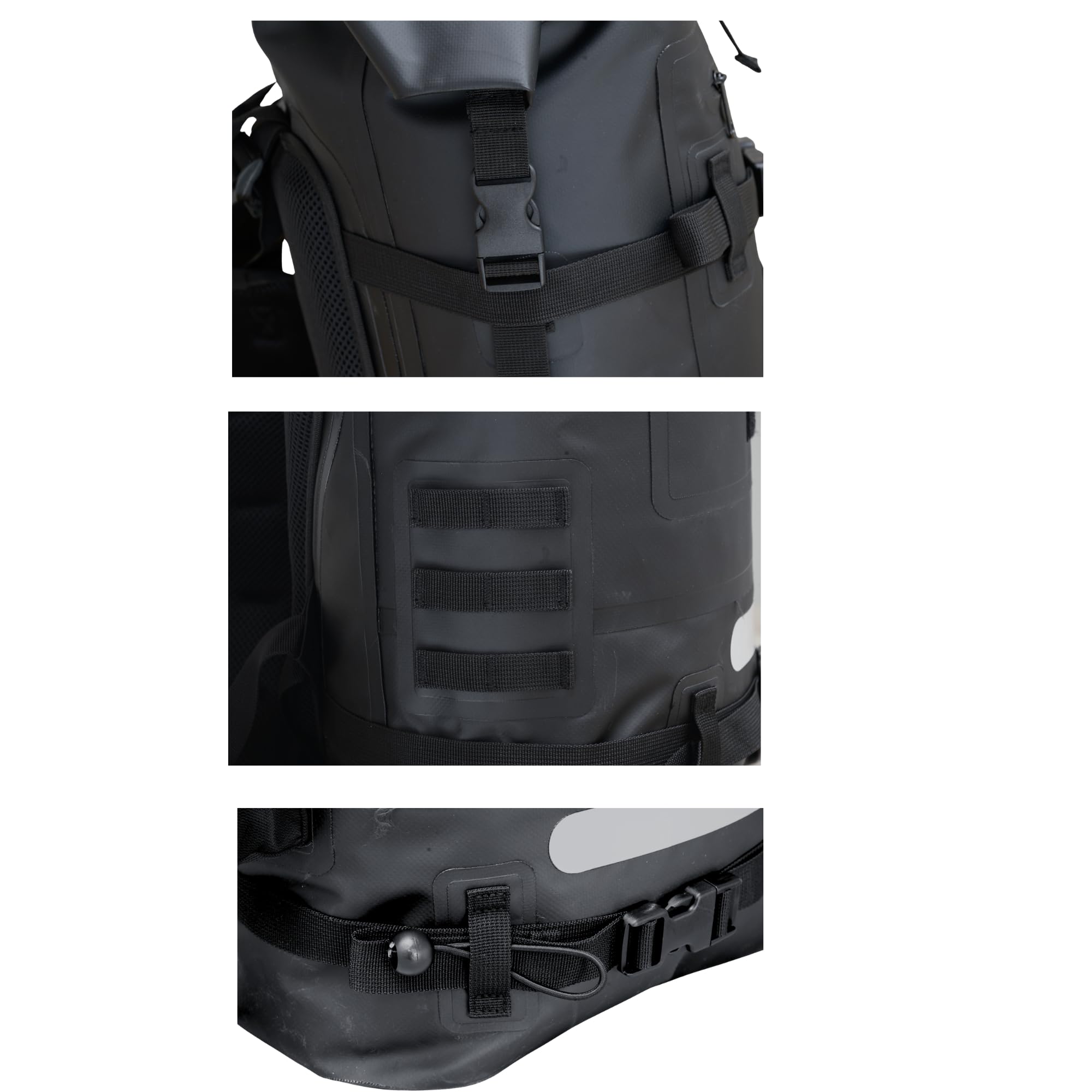 Bolsa de senderismo para mochila y bolsa impermeable | Cremallera de zinc anticorrosión impermeable | Volumen ajustable 20L a 40L | Cómodo transporte | Fijaciones Molle | Bolsillos