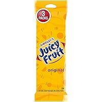 Vista 1 de JUICY FRUIT Gum, Goma de mascar original, caramelos a granel envueltos individualmente, 45 unidades, 3 paquetes, a granel