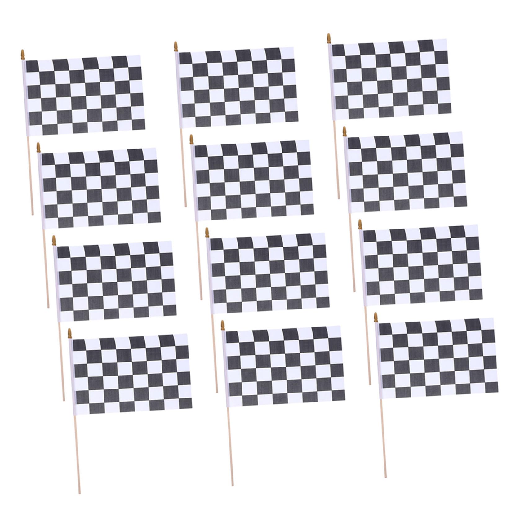 Banderas a Cuadros para Carreras de Autos Decoración de Cumpleaños