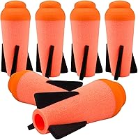 Vista 1 de Ruibytree 6 Packs Mega Missile Refill for Nerf N-Strike Elite Series, Compatible Darts Mega Missile Refill Bullets Foam Rockets for Nerf Party