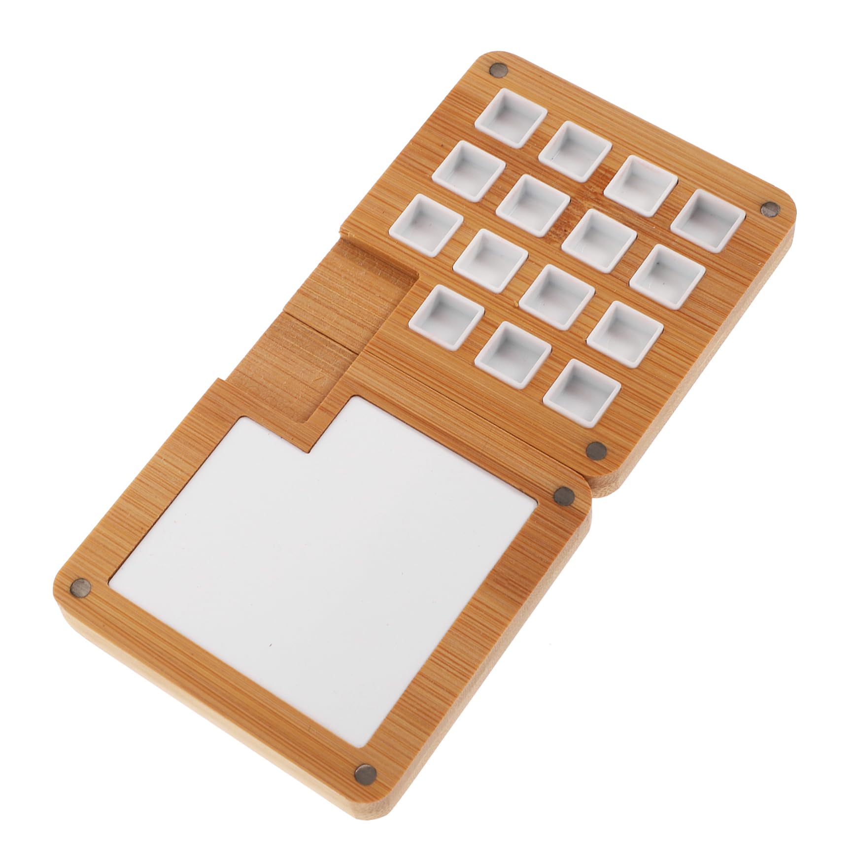 NUOBESTY Estuche De Almacenamiento De De Madera para Acuarelas Sólidas De 2 Piezas para Artistas.