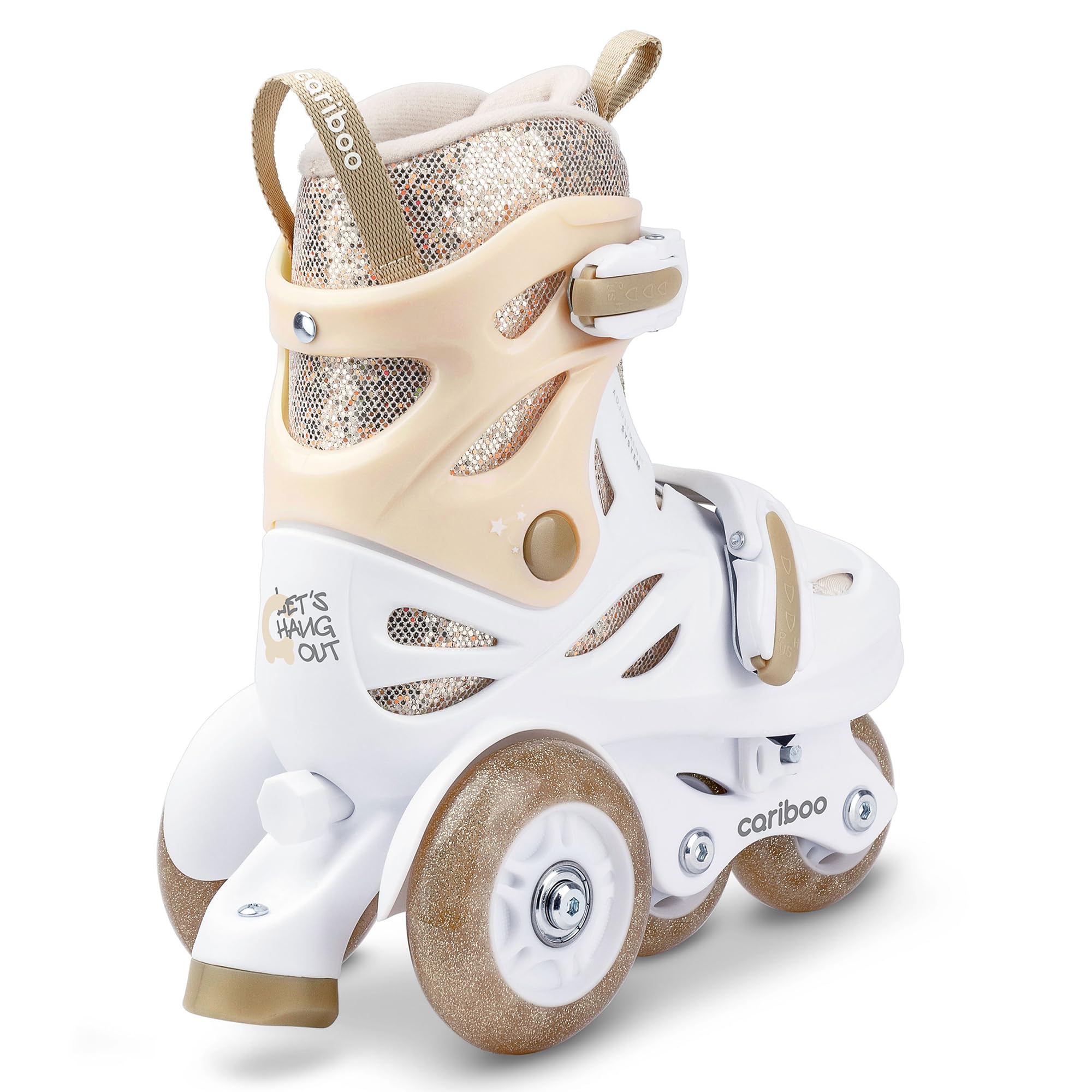 Cariboo Patines para Niños - Ajustables - para Principiantes - Set con Protectores de Rodillas, Codos y Muñecas - Ballerina