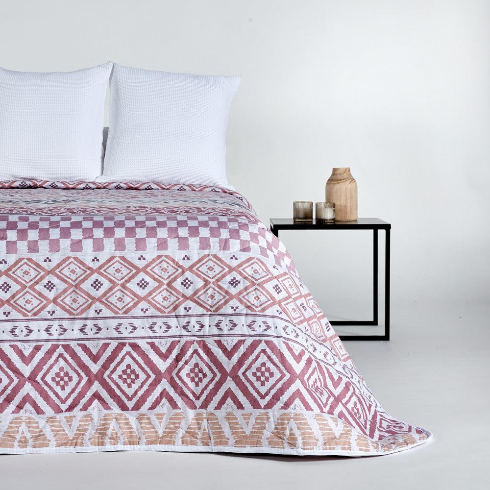 10XDIEZ Lightweight Quilt for Spring and Autumn (Gala Rosa - Bed 90 cm)