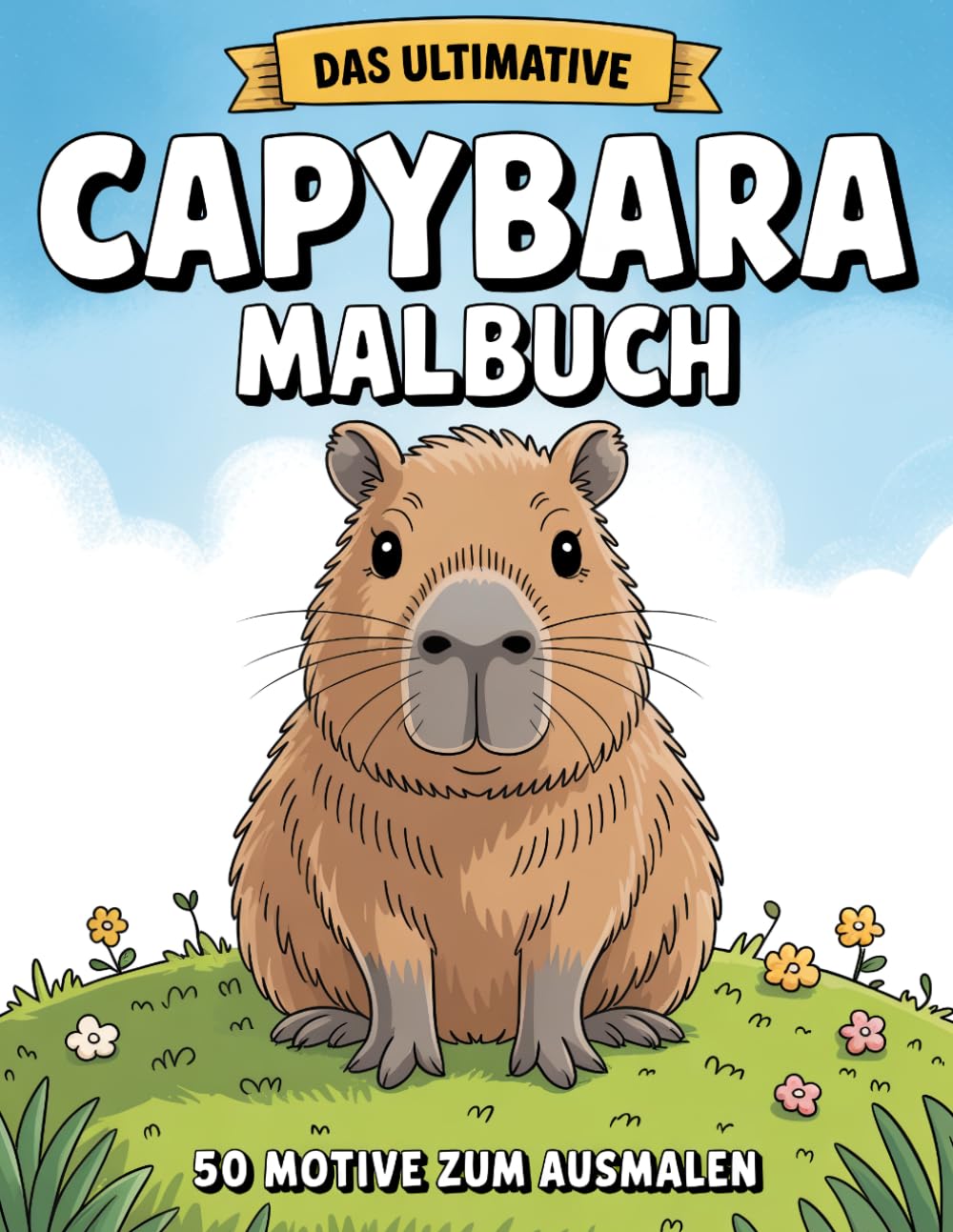 Das ultimative Capybara-Malbuch: Spaßige und entspannende Capybara-Motive mit niedlichen Szenen für Erwachsene, Teenager und Kinder