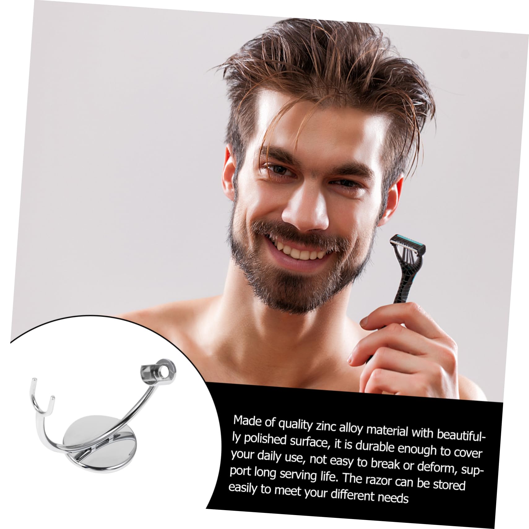 Mipcase 2pezzi Supporto Per Rasoio Sicuro Di Stand Per Rasoio Da Barba Organizzatore Nonslip Per Cura Della Barba Design Elegante e Resistente Alla