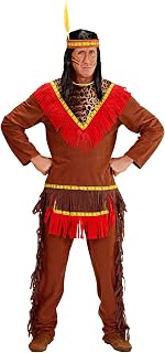 W WIDMANN MILANO Party Fashion - Kostüm Indianer, Kasack, Hose, Stirnband mit Feder, Wilder Westen, Karneval