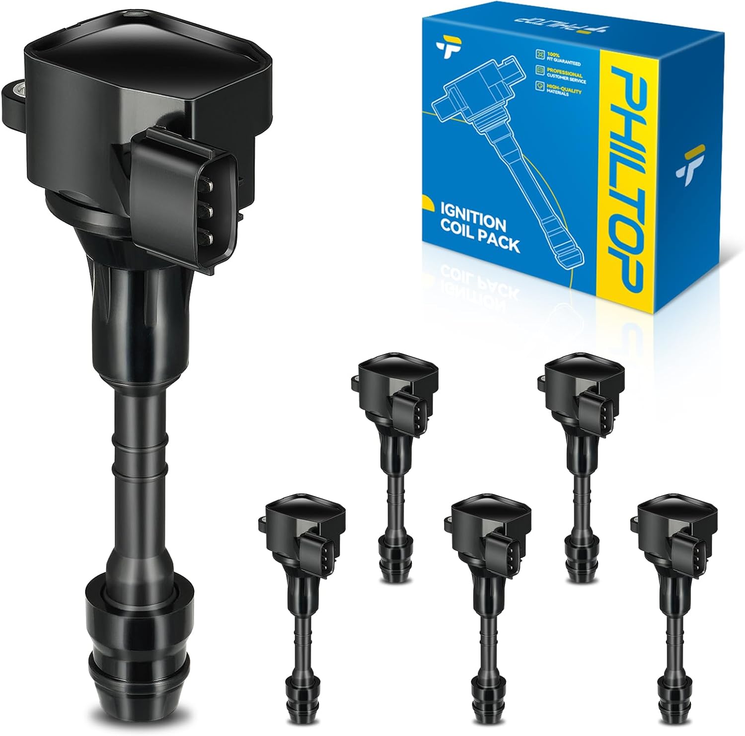 PHILTOP UF349 Ignition Coil Pack, Fits for 2005-2019 Frontier 4.0L, 2005-2015 Xterra, 2001-2008 Maxima, 2001-2007 Pathfinder, 2003-2007 Murano, 2008-2012 Pathfinder 4.0L, 2004-2009 Quest