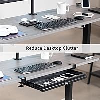 Vista 6 de VIVO DESK-DR22L - Cajón deslizante extraíble para debajo de la mesa de 22 pulgadas para escritorio de oficina, organizador de almacenamiento poco
