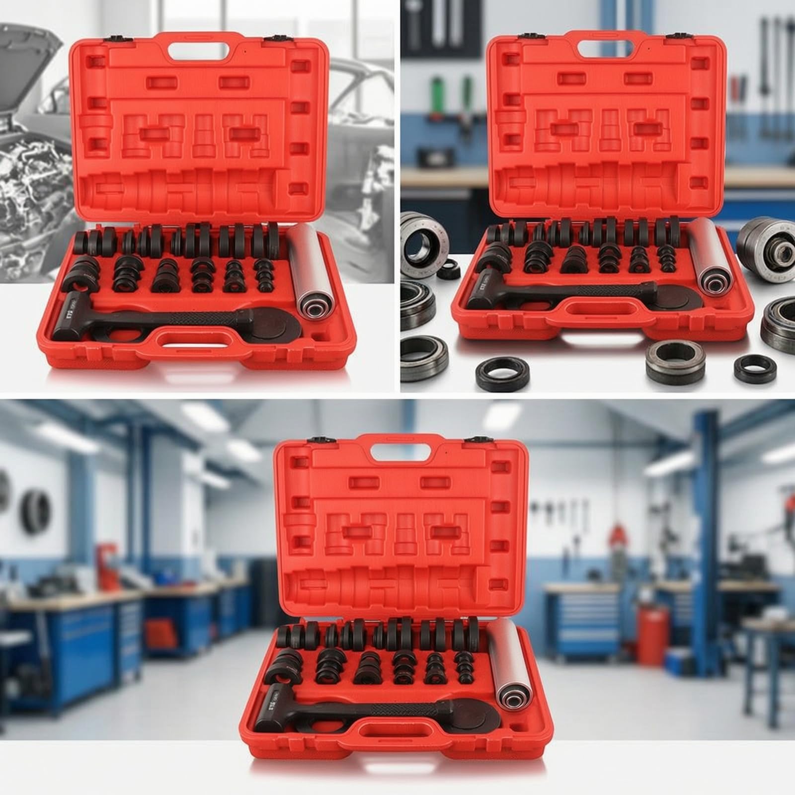 predolo Kit Instalación Retenes Aceite Maletín Herramientas con Adaptadores Portátil para Mecánicos, Garaje