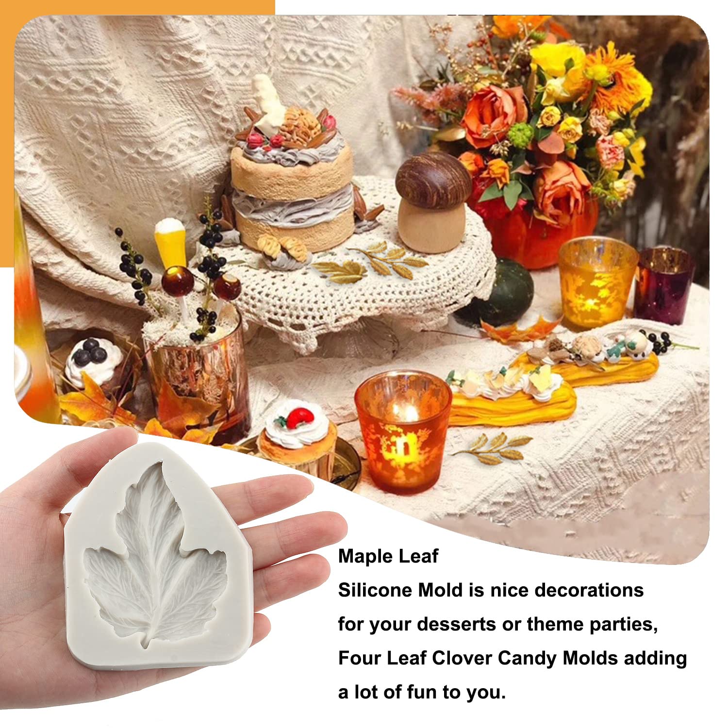Amazon.com: Sijiangmold Baroque Fondant Mold Baroque Leaf Fondant  display picture 1