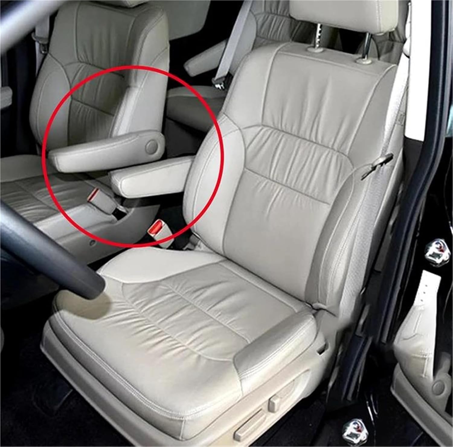 Armrest Box Protection Cover Compatible with Land for Rover for Discovery 3 4 2004-2016(Beige)