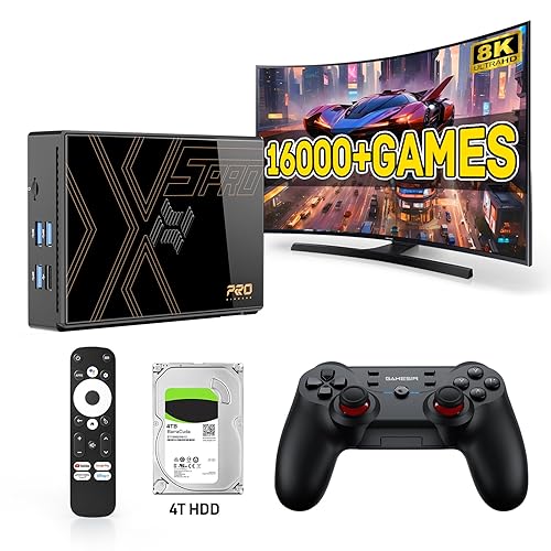 Kinhank Super Console X5 PRO with 16000+ Games, Retro Game Console with Rockchip RK3588S Processor, 8K UHD TV Output, Bluetooth 5.0, Dual Wireless