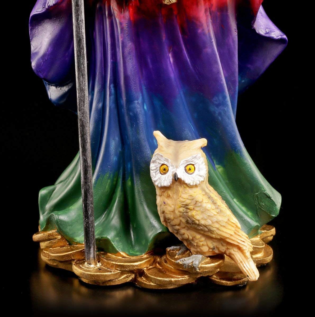 Sitzende Santa Muerte Figur Rot - Dekoration Gothic Reaper
