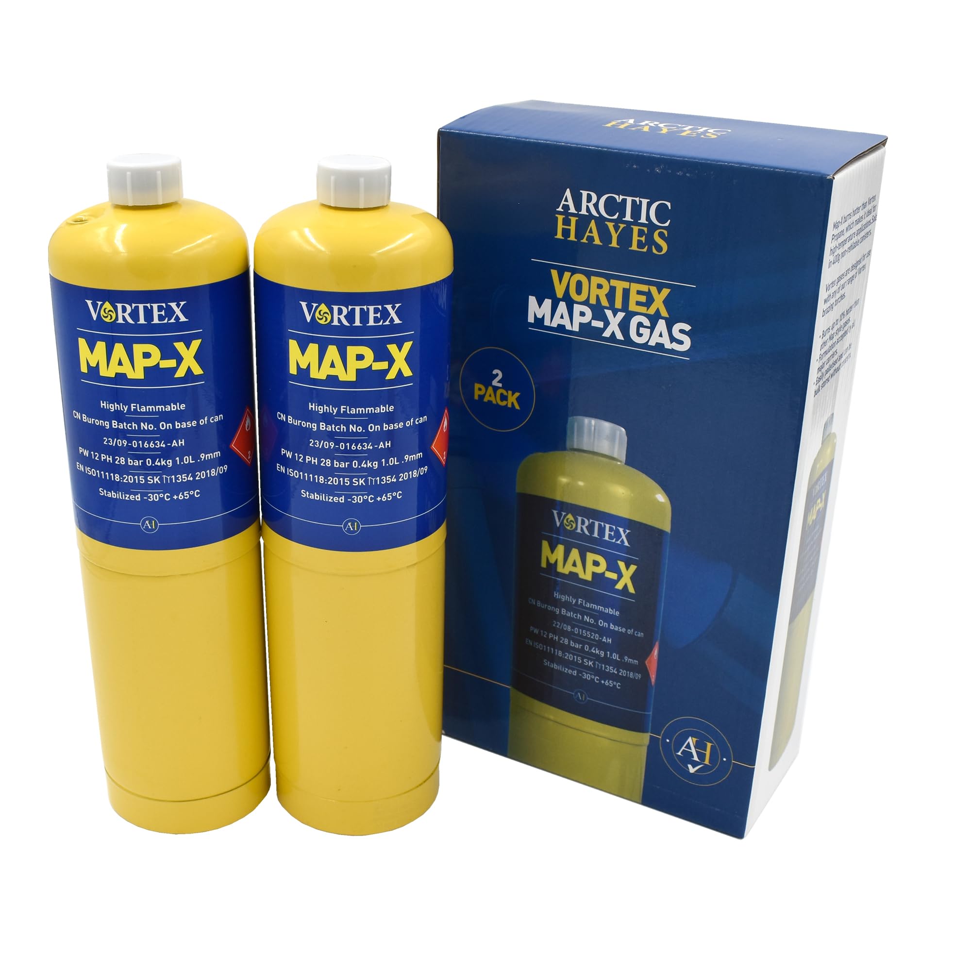 Arctic Hayes Pack of 2 Map X Gas Canisters, 400g Each
