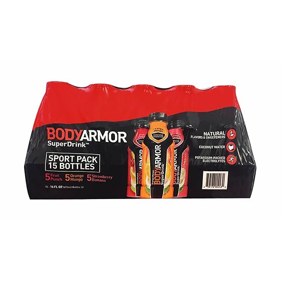 BODY ARMOR Sports Drinks Variety Pack 16 oz bottle, 15