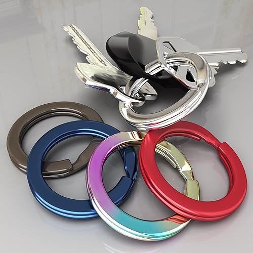 Vista 6 de Silipac Llaveros pequeños de 0.8 pulgadas (0.787 in) Llavero resistente a granel para manualidades Llavero dividido collar para mascotas, llaves