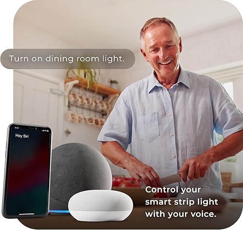 Miniatura 6 de Globe Electric 50502 Wi-Fi Smart Multicolor Cambiante RGB LED Sincronización de música enchufable no requiere concentrador activado por voz 164ft164