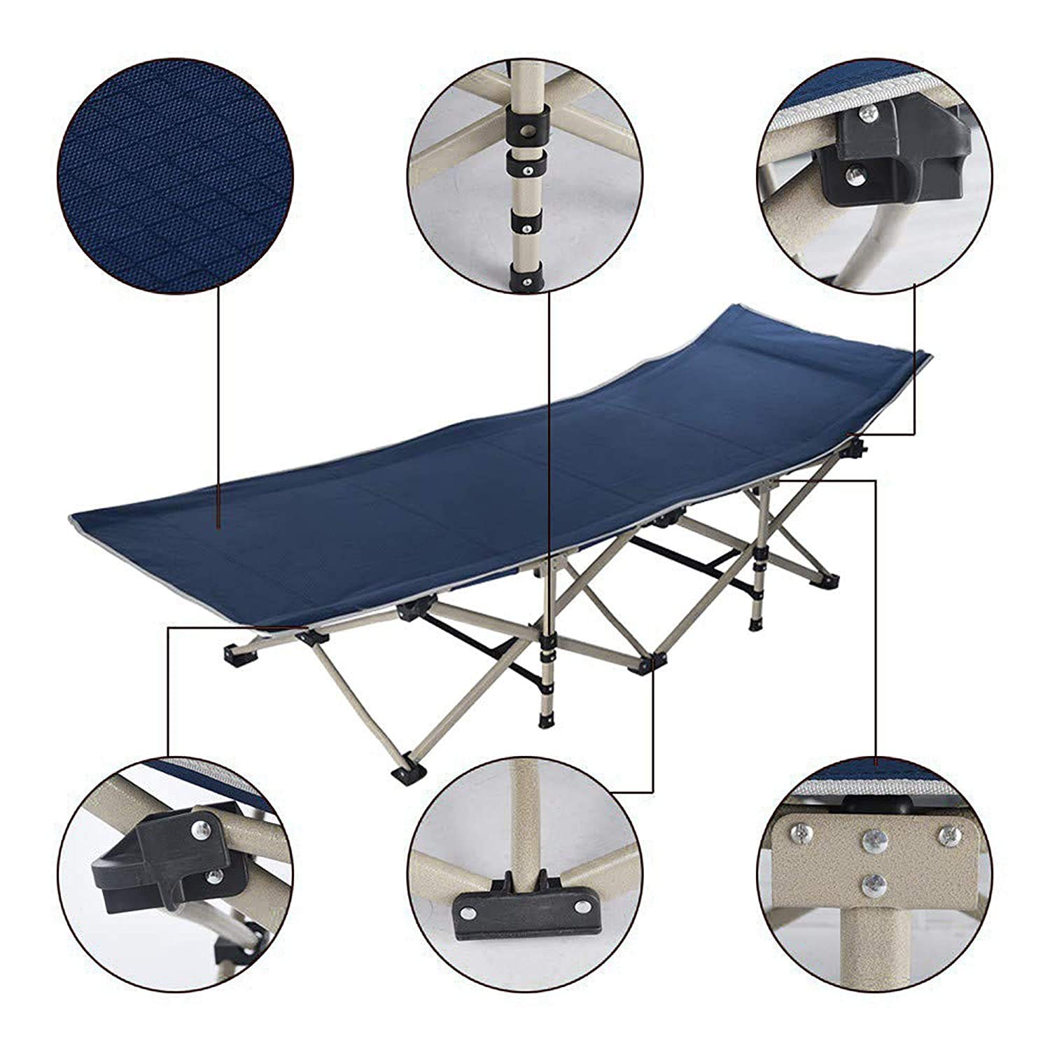 Buy Prakal Camping Cot, Max Load 200Kg, Portable Folding Camp Cots