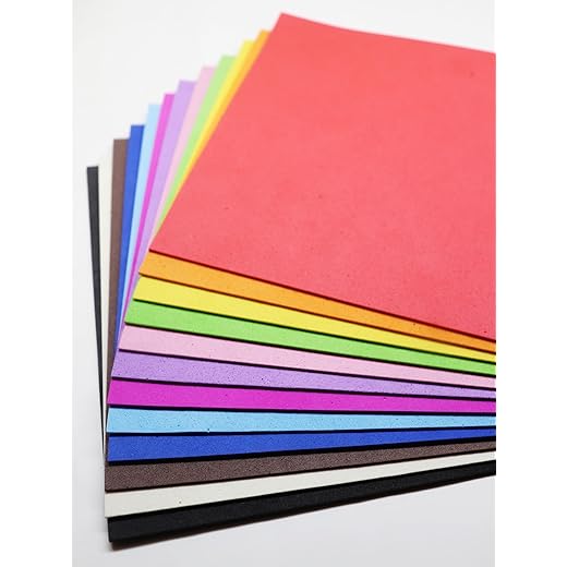 CREATIFY EVA Foam Sheets Multicolor A4 2mm Pack of 12