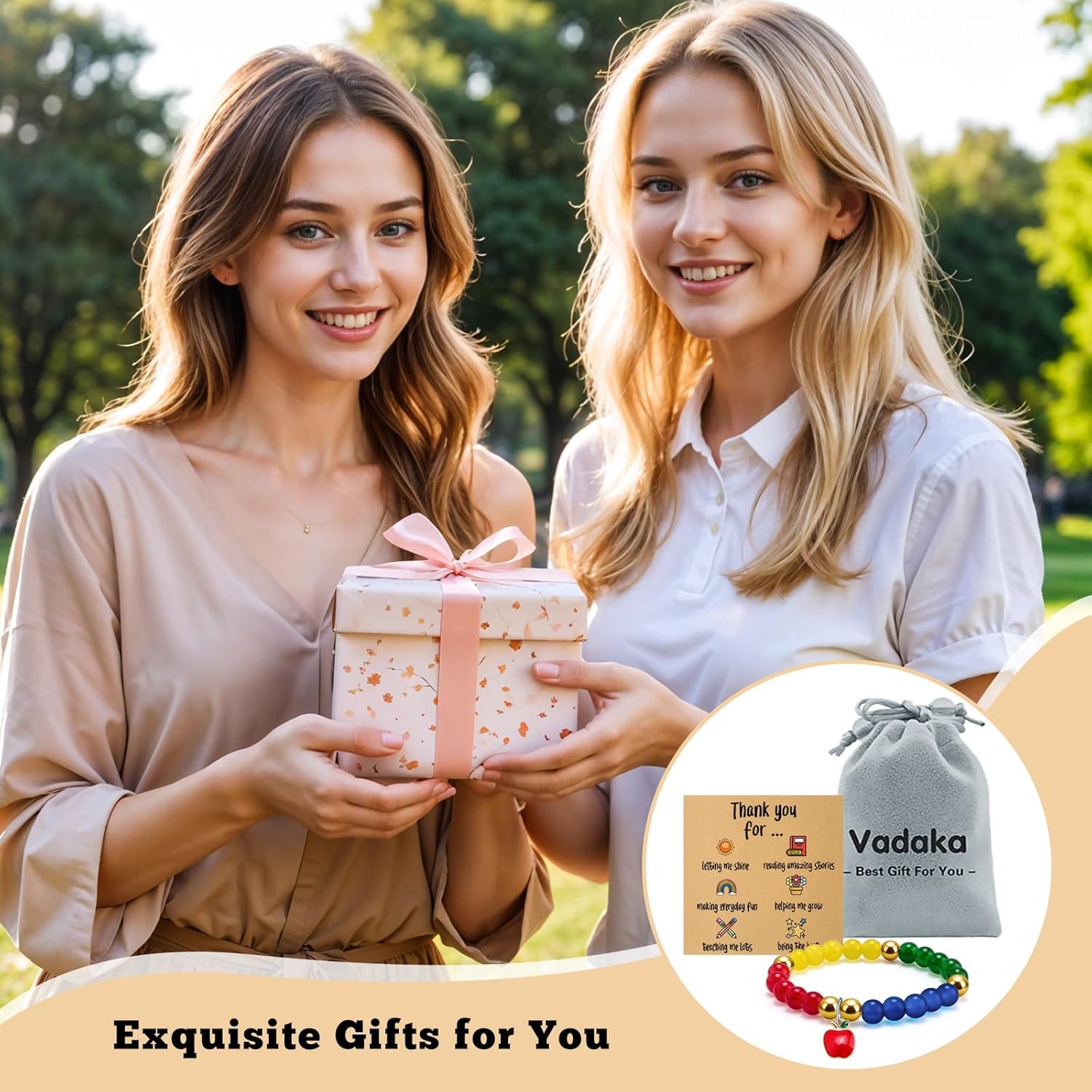 Thank You Teacher Bracelet Teacher Appreciation Bracelet for Women Thank You & End of Year Gifts for Women Teachers from Student Graduation Teachers Gift Ideas Bracelets Christmas Retirement Jewelry - Image 6