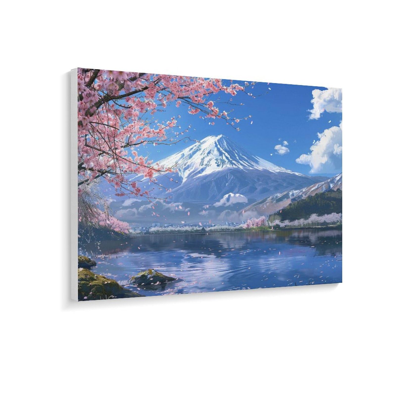 Amazon | 春の富士山の桜 数字キットによる絵画 数字油絵 美しい日本の