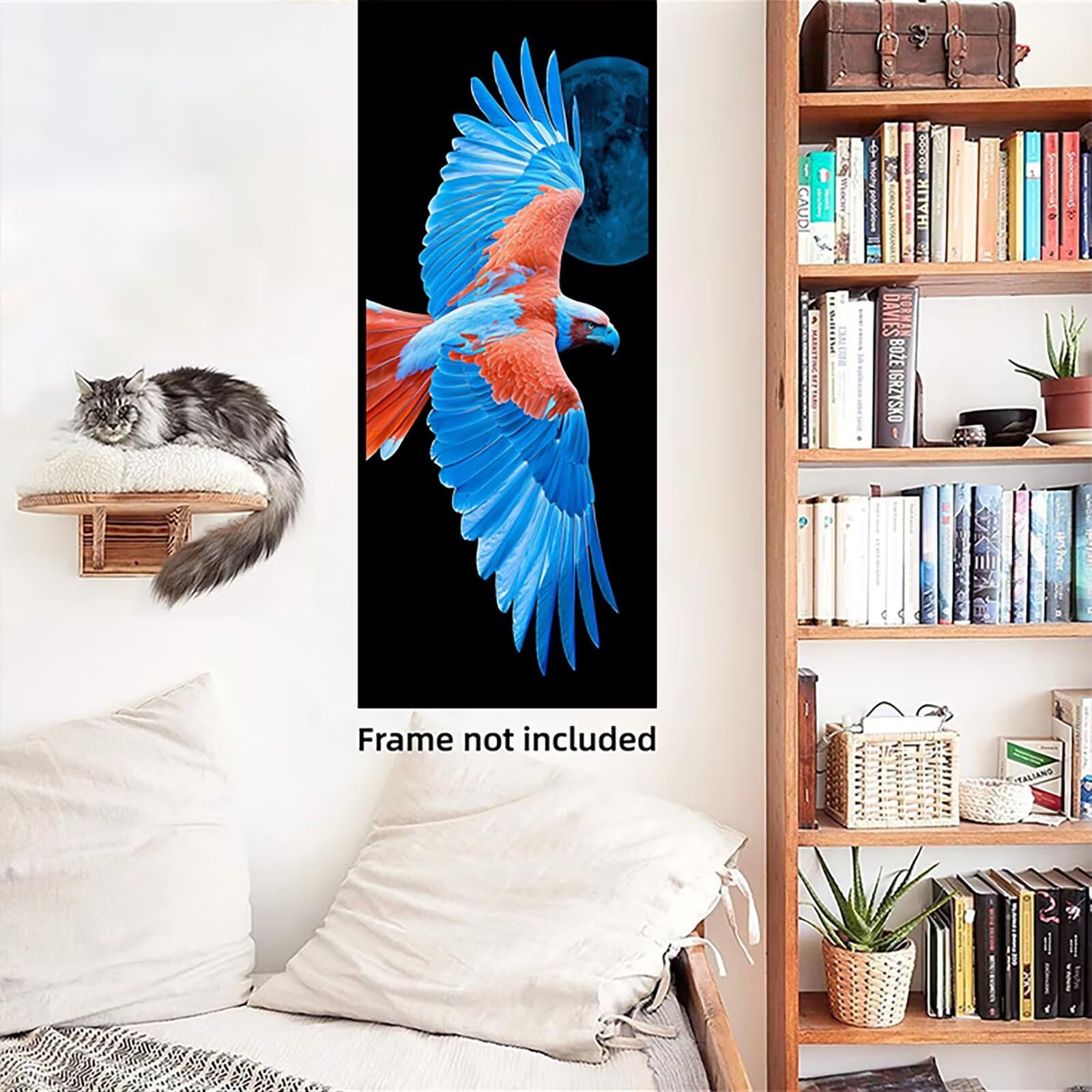 Malen Nach Zahlen 50x150cm Leinwand Vogel Malen Nach Zahlen Erwachsene mit Ohne Rahmen, DIY Kreativ Set für Erwachsene mit Pinseln und Acrylfarbe, Zimmer Deko Tier Landschaft Geschenk, P0M-293