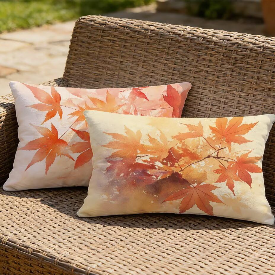 Housse de coussin de jardin 70x90 cm orange pour sublimer vos soirées d'été