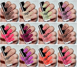 Volo Color Rich Toxic Free Perfection Shine Nail Polish Set of 12 Combo-No-278 Coral, Mischievous Mint, Bright Plum, Dark Nude, Nude, ETC (Pack of 12)-picture-36