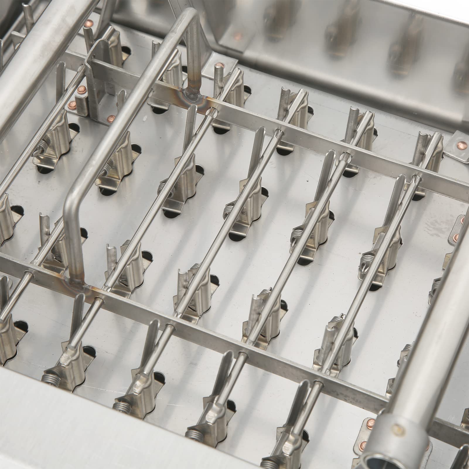 Semme Metalowe Lody na Patyku ze Stali Nierdzewnej Po Lody ze Stali Nierdzewnej z 40 Otworami na Patyczki DIY Formy Patyczki do Lodów Domowej Roboty Stal Nierdzewna Klasy Spożywczej 304 Duża pojemność