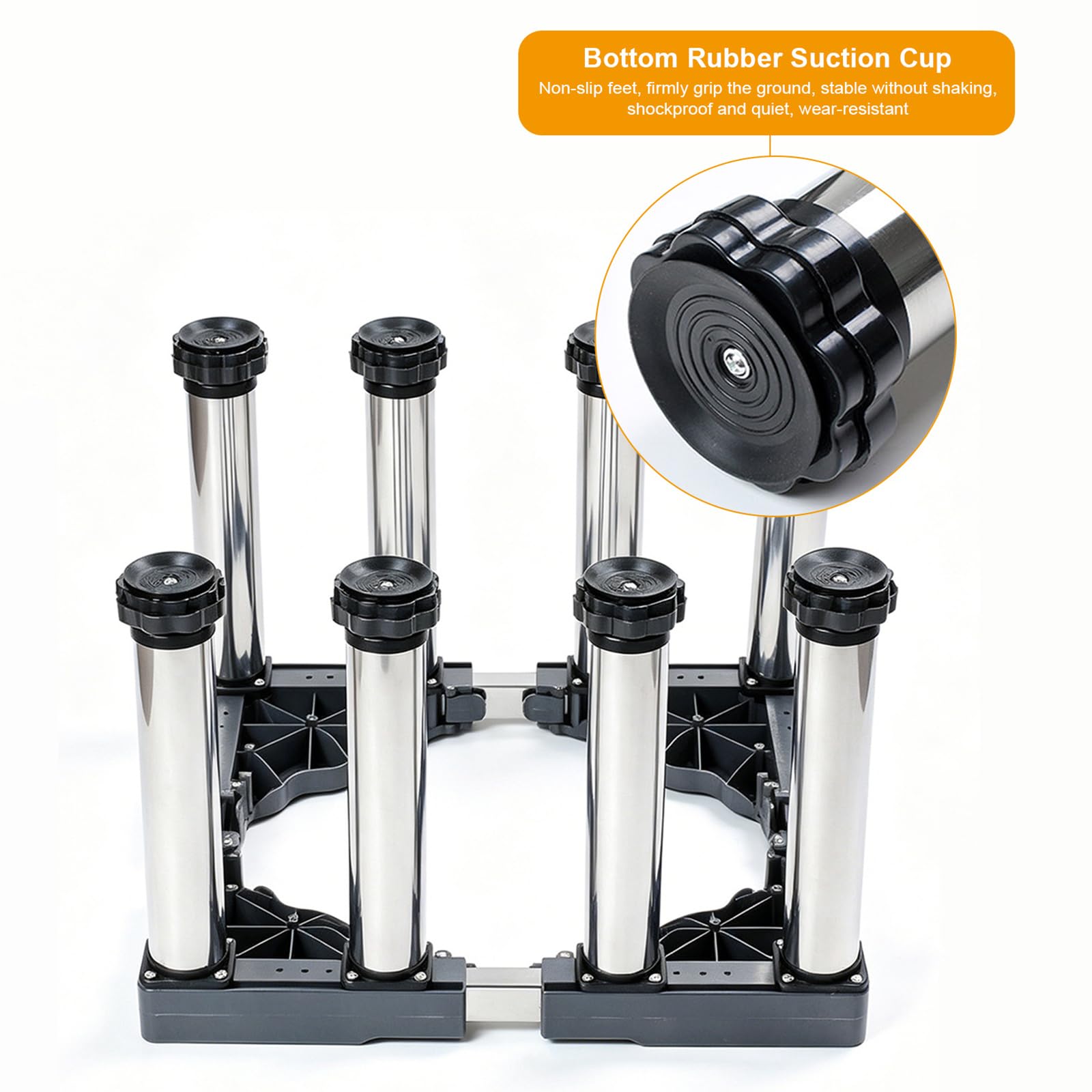 Soporte universal ajustable para lavadora, secadora, pedestal con patas de acero inoxidable y patas antideslizantes, soporte antivibración, para lavadora, secadora, nevera