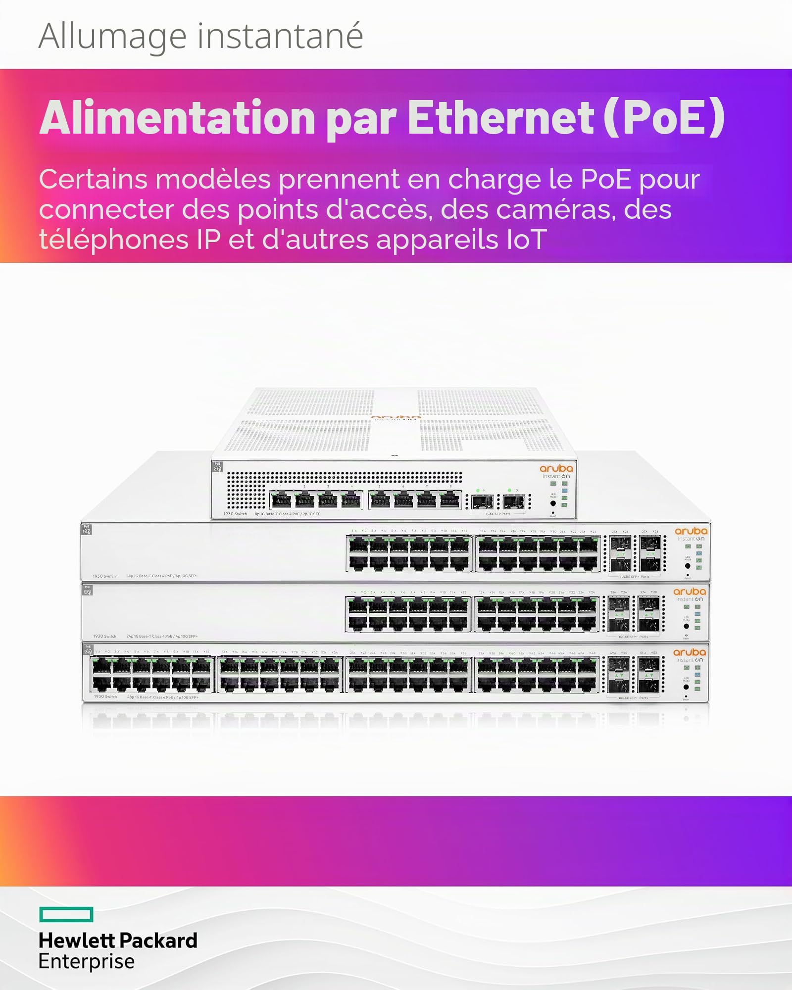 Hpe Aruba Networking Aruba Instant On 1930 48g Class4 Poe 4sfp/sfp+ 370w Gestito L2+ Gigabit Ethernet [10/100/1000] Supporto Power Over Ethernet [poe